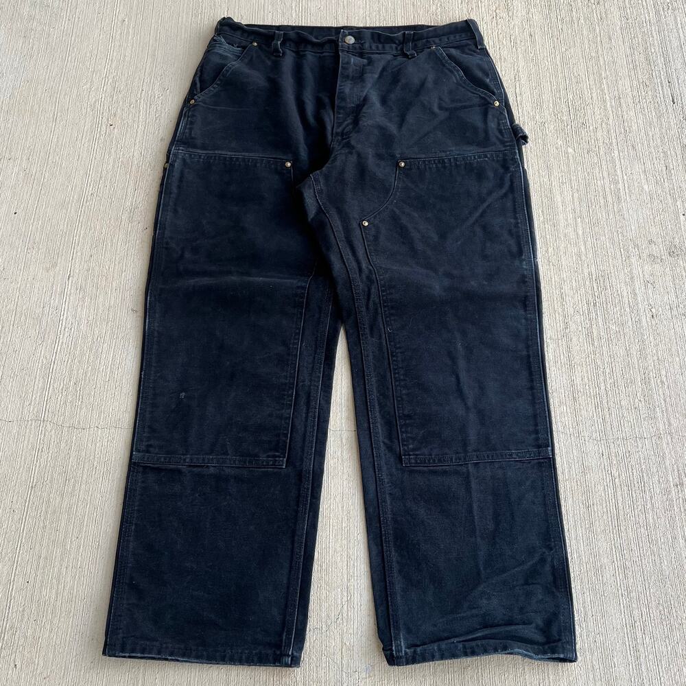 Carhartt B01 BLK black double knee work wear carpenter pants